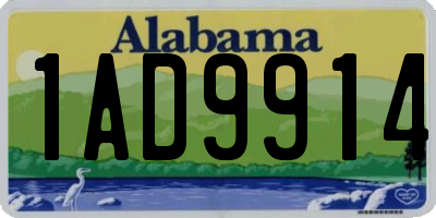 AL license plate 1AD9914