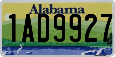 AL license plate 1AD9927