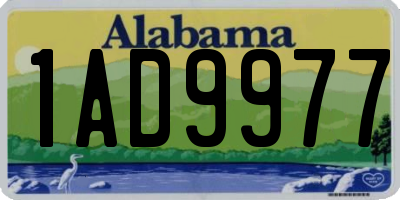 AL license plate 1AD9977