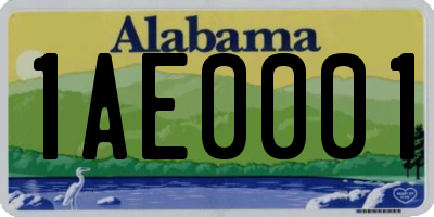 AL license plate 1AE0001