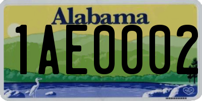 AL license plate 1AE0002