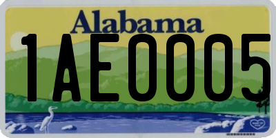AL license plate 1AE0005