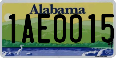 AL license plate 1AE0015