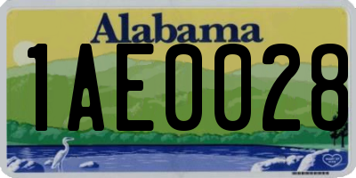 AL license plate 1AE0028