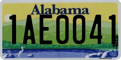 AL license plate 1AE0041