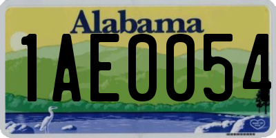 AL license plate 1AE0054