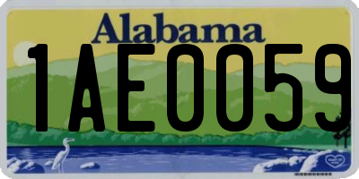 AL license plate 1AE0059