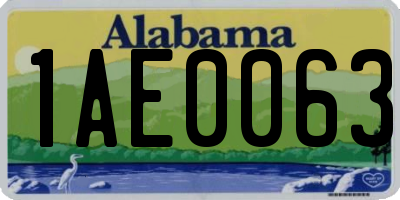 AL license plate 1AE0063