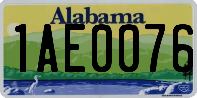 AL license plate 1AE0076