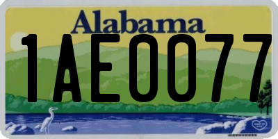 AL license plate 1AE0077
