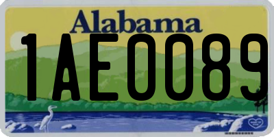 AL license plate 1AE0089