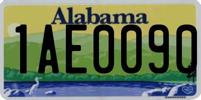AL license plate 1AE0090