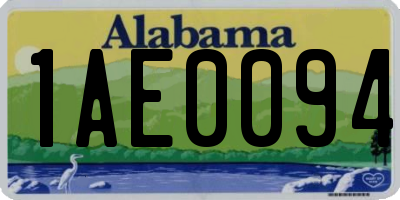 AL license plate 1AE0094