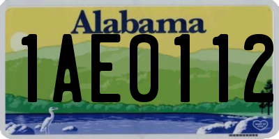 AL license plate 1AE0112