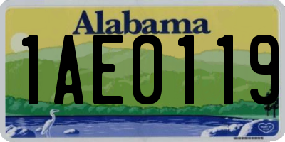 AL license plate 1AE0119