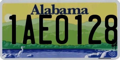 AL license plate 1AE0128