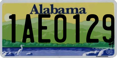 AL license plate 1AE0129