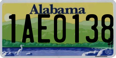 AL license plate 1AE0138