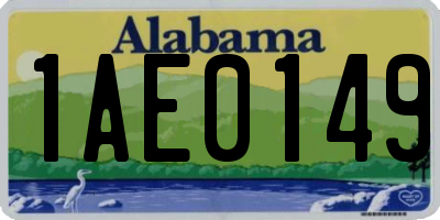 AL license plate 1AE0149