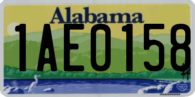 AL license plate 1AE0158