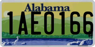 AL license plate 1AE0166