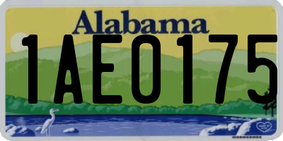 AL license plate 1AE0175
