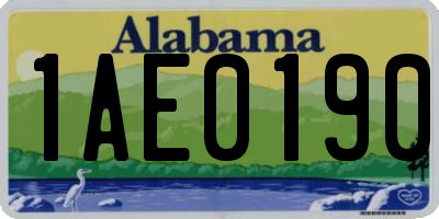 AL license plate 1AE0190