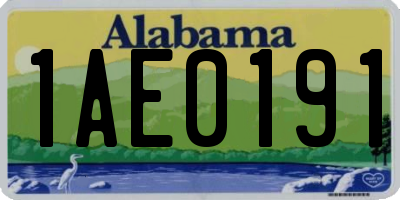 AL license plate 1AE0191