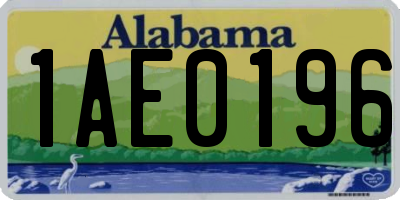 AL license plate 1AE0196