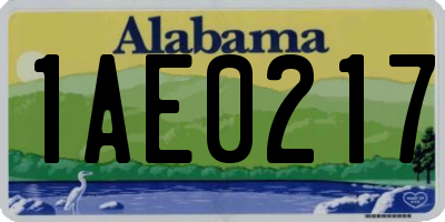 AL license plate 1AE0217
