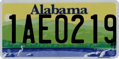 AL license plate 1AE0219