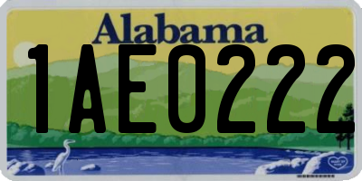 AL license plate 1AE0222