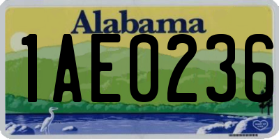 AL license plate 1AE0236