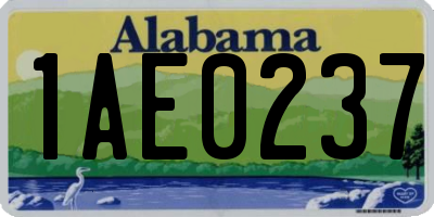 AL license plate 1AE0237