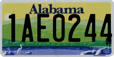AL license plate 1AE0244