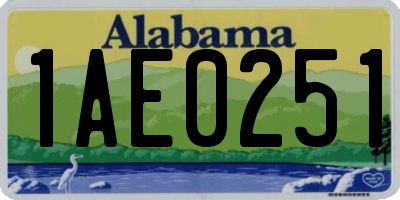 AL license plate 1AE0251