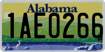 AL license plate 1AE0266