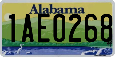 AL license plate 1AE0268