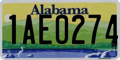 AL license plate 1AE0274