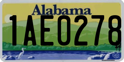 AL license plate 1AE0278