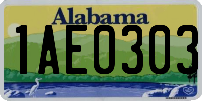 AL license plate 1AE0303