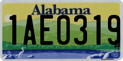 AL license plate 1AE0319