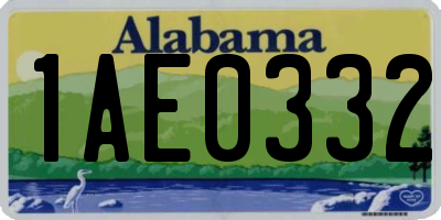 AL license plate 1AE0332