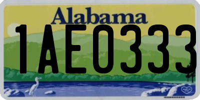 AL license plate 1AE0333