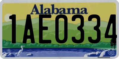 AL license plate 1AE0334