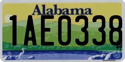 AL license plate 1AE0338