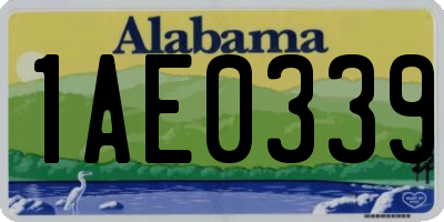 AL license plate 1AE0339