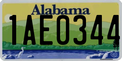 AL license plate 1AE0344
