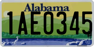 AL license plate 1AE0345