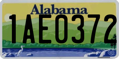 AL license plate 1AE0372